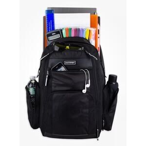 Eastsport Backpack Recycled Expandable Raptor Black NWOT Lots Of Pockets School